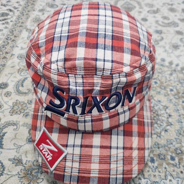 SRIXON 스릭슨 체크무늬 골프 모자 F