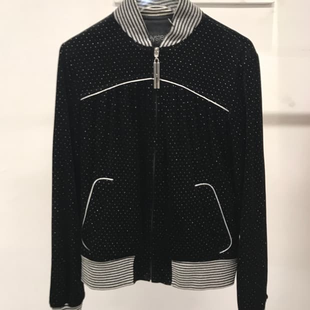 Hysteric Glamour Dot Velvet Track Jacket