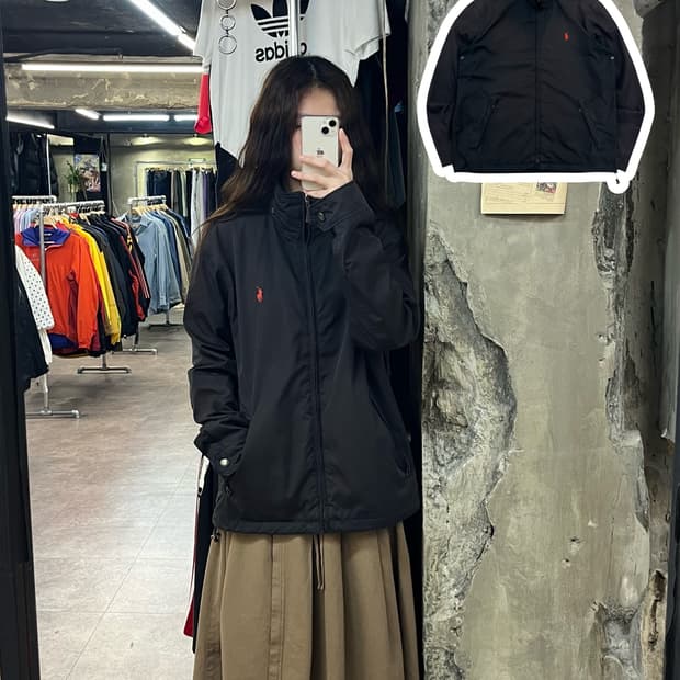 폴로 랄프로렌 집업 자켓 블랙 M #csz2212