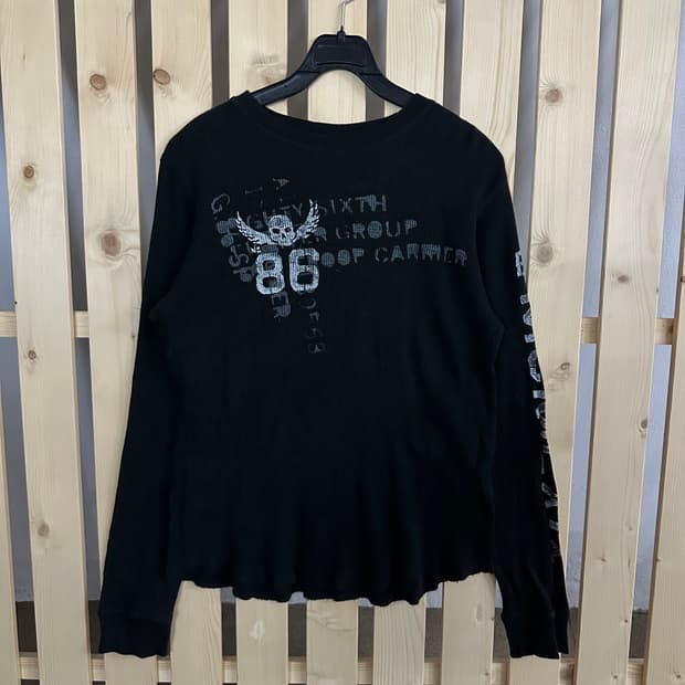 (M) GAP 갭 스컬 블랙 롱슬리브 티셔츠