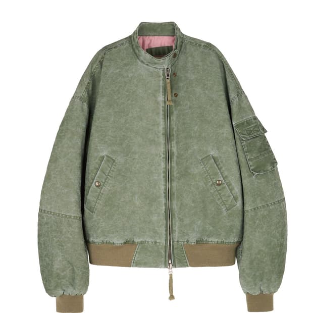 [L] 이티씨이 워시드 크롭 봄버