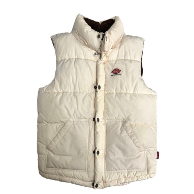Dickies puffer vest cream ivory 