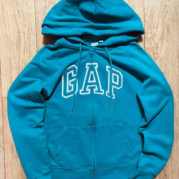 GAP 갭 민트 청록 후드집업 져지 자켓 집업