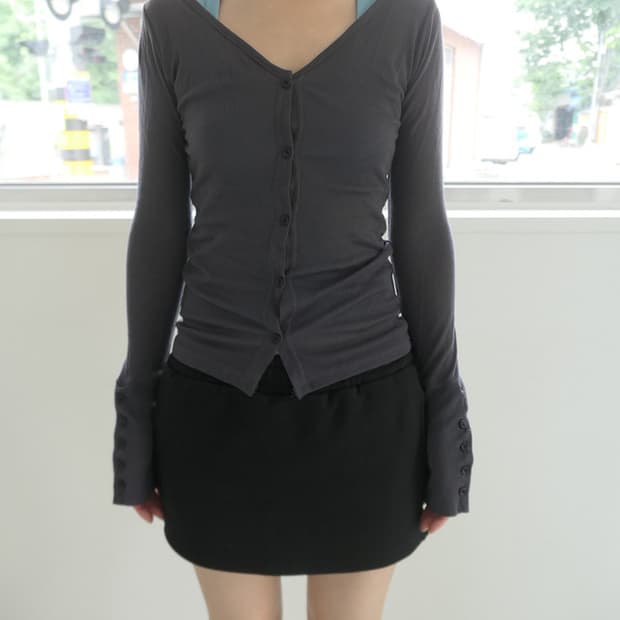 디에이디 Cotton skirt pants(BK)