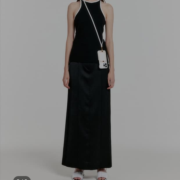 EENK 레터 프오젝트 새틴 롱 스커트 S _ 여성