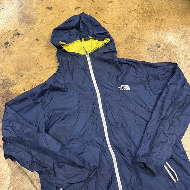 [정품/95,m] 노스페이스 바람막이 후드 집업 네이비 b14