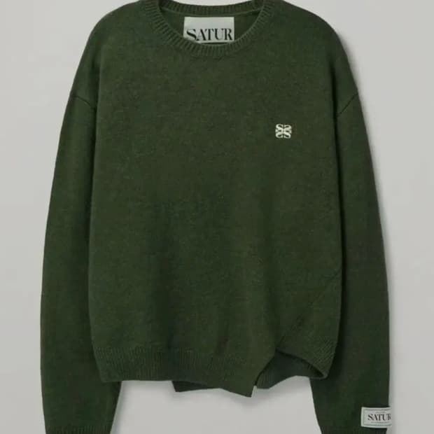 세터 언발란스 캐시미어 블렌드 니트 올리브 카키 (xl)