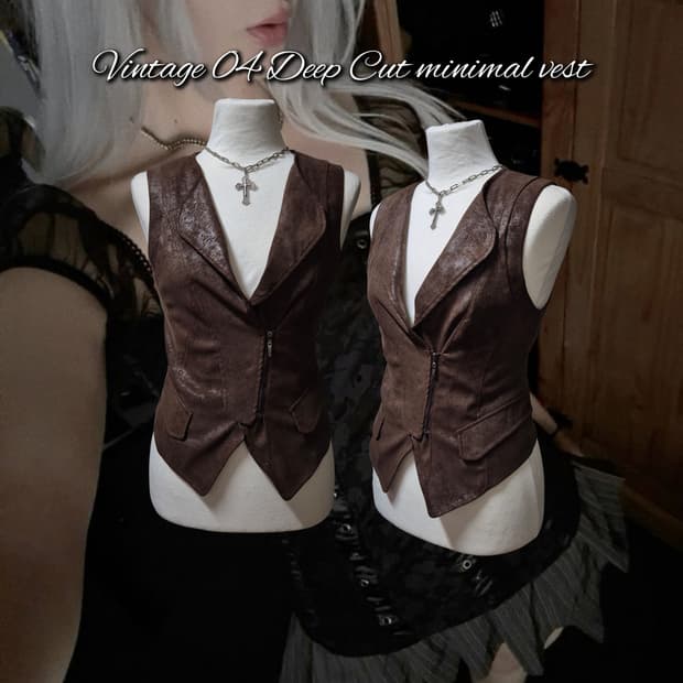 Vintage 04 Deep Cut minimal vest