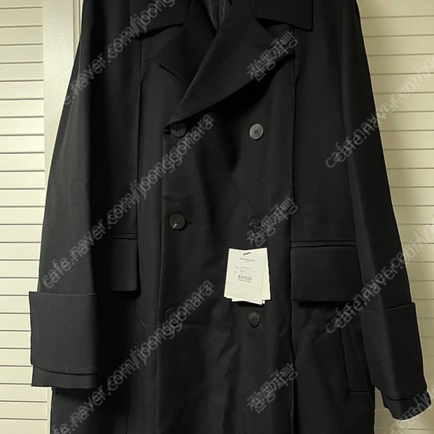 22fw 우영미 블랙 더블 트렌치 코트 50(140만 롯백본점 구매 급처