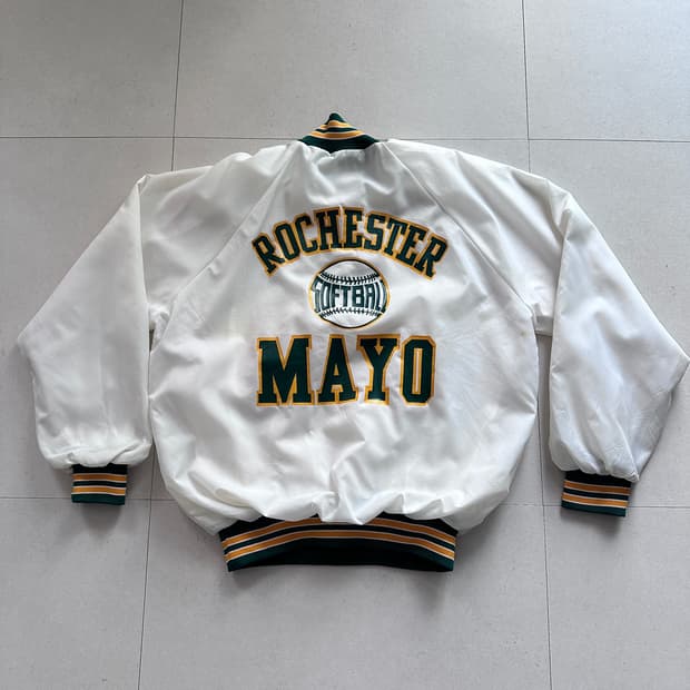 90s 빈티지 미국 생산 로체스터 메이요 바람막이 웜업자켓 