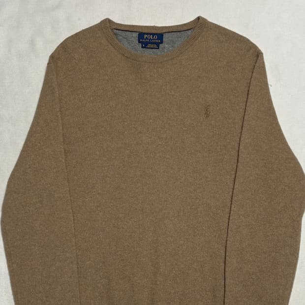 XL 폴로랄프로렌 브라운 메리노 울 니트