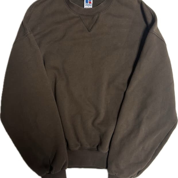 빈티지 러셀 에슬레틱 스웻셔츠 맨투맨 브라운 L