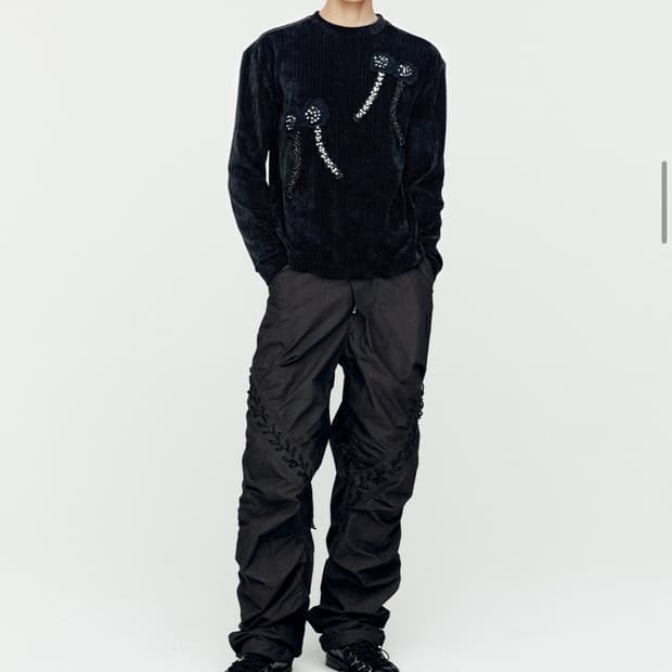 엔더슨벨 두아레이스업 팬츠 차콜