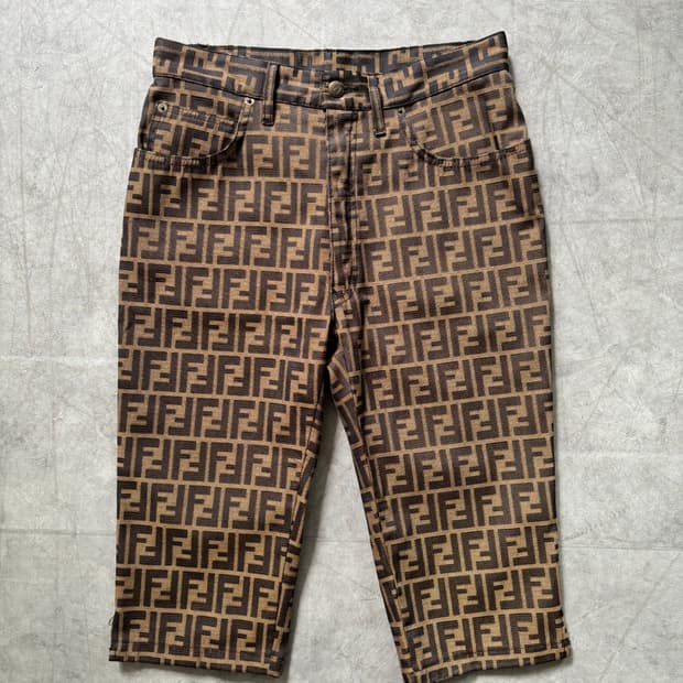 Fendi 펜디 브라운 FF 모노그램 팬츠