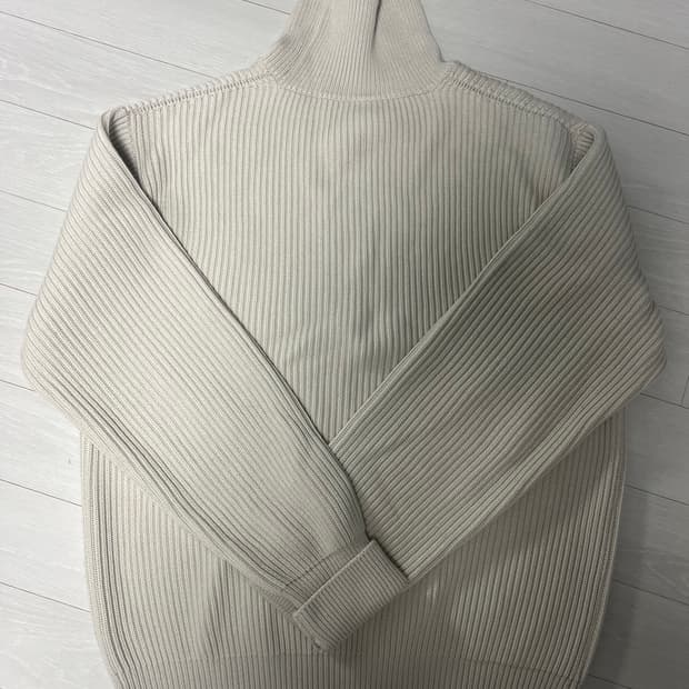 스테디에브리웨어 립 터틀넥 니트 아이보리 3사이즈