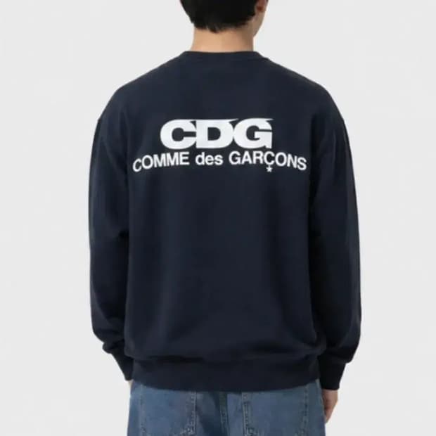 [정품] CDG 꼼데가르송 굿디자인숍 빅로고 맨투맨 네이비 L