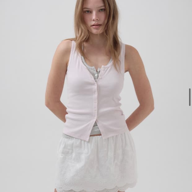 더바넷 클라라 버튼 레이어드 탱크탑