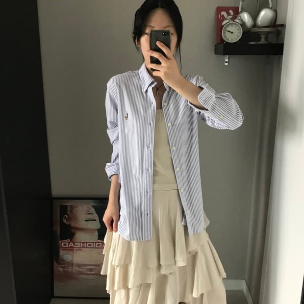폴로 랄프로렌 포니로고 스트라이프 KNIT OXFOR 셔츠 .