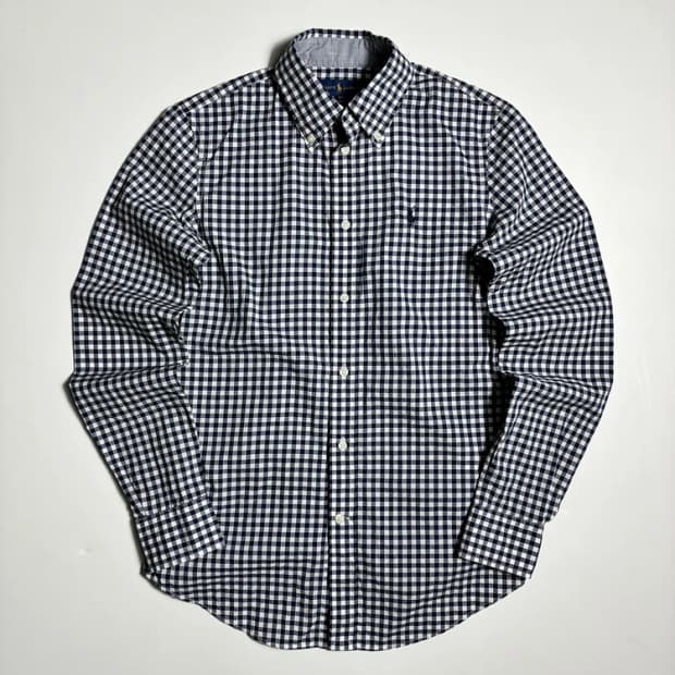 폴로 랄프로렌 슬림핏 깅엄 체크 패턴 버튼다운 셔츠 R2653