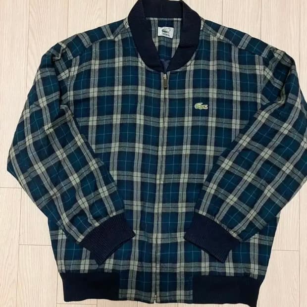 (빈티지) 라코스테 체크 블루종
