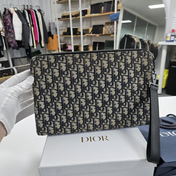 [A급컨디션]디올 오블리크 아이패드 클러치백