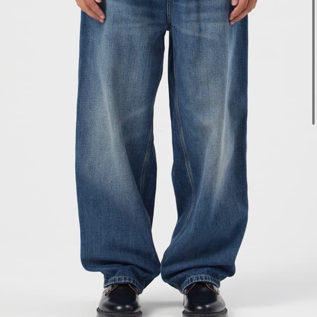 [S] 칼하트 OG 싱글니 팬츠 카마노 블루 다크 유즈드 워시