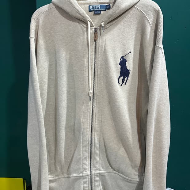 폴로 빅포니 니트후드집업 아이보리XL