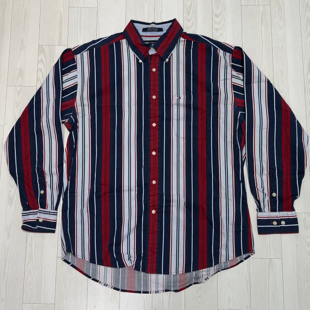타미힐피거 스트라이프 셔츠 L