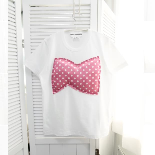 꼼데가르송 걸 리본쿠션 탑