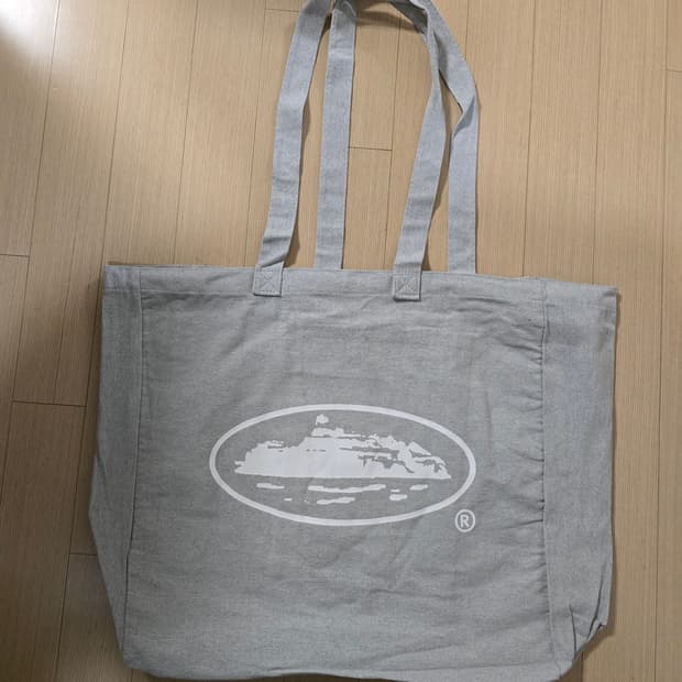 코르테이즈 캔버스 토트백 그레이 화이트