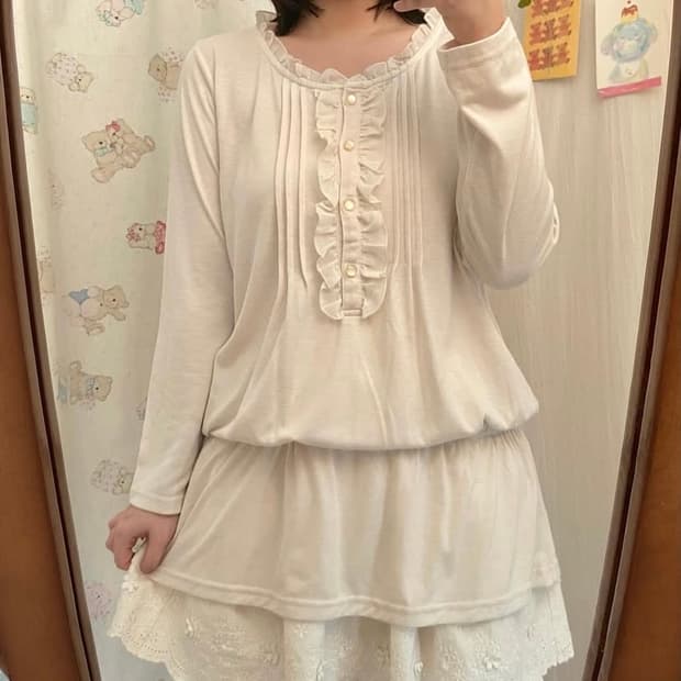 모리 찰랑 프릴 티셔츠