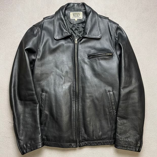 [M~L] NEXO 빈티지 소가죽자켓 -100 라이더자켓