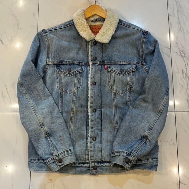 [상태최상] 리바이스 쉐르파 양털 데님자켓 L
