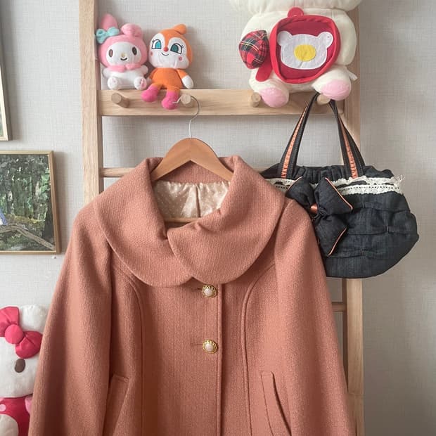 모리걸 빈티지 핑크베이지 러블리 숏코트 💗🤍