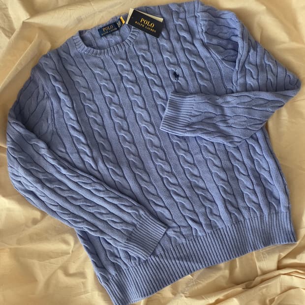 [새상품] 폴로 랄프로렌 케이블 니트 코튼 스웨터 남성 XL