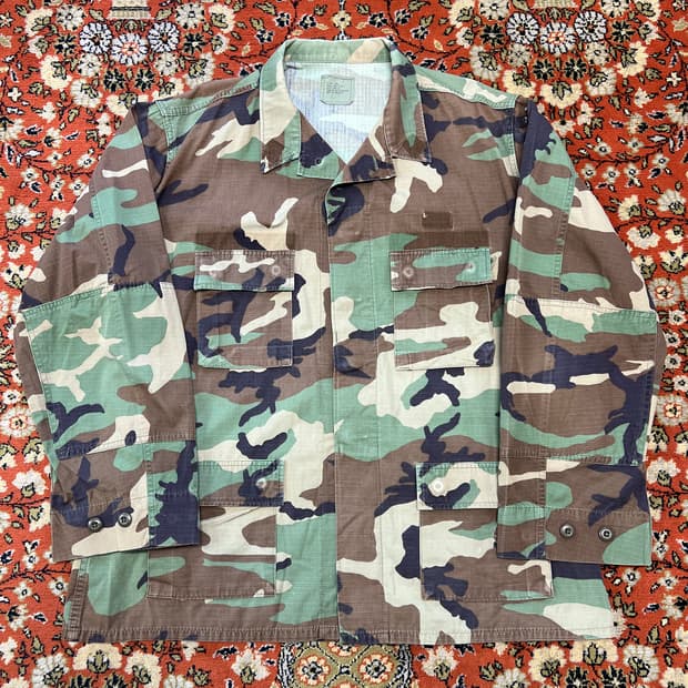 [XL] US ARMY OG 빈티지 BDU 우드랜드 자켓