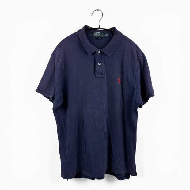(XL) 폴로 랄프로렌 커스텀핏 레드포니 카라 티 네이비