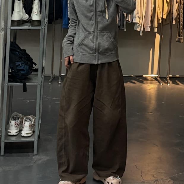 아베크롬비 사이드 패치로고 그레이 후드집업 A2883