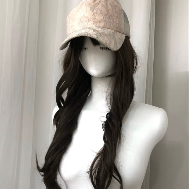 champagne floral lace glitter cap