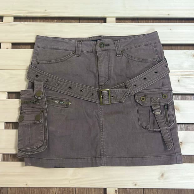 일본빈티지 y2k무드 대장 포켓 벨트 디테일 스커트 갸루와투케 핀터레스트