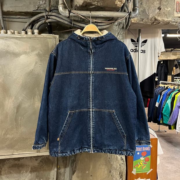 빈티지 1492miles 데님 양털 후드 자켓 100 #csz2847
