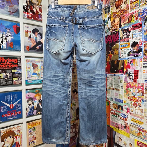 빈티지 연청 신치백 웨스턴 데님 팬츠