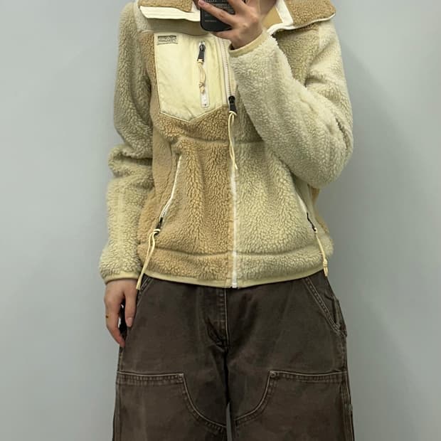 폴로 랄프로렌 레더 트림 포 시얼링 쉐르파 자켓