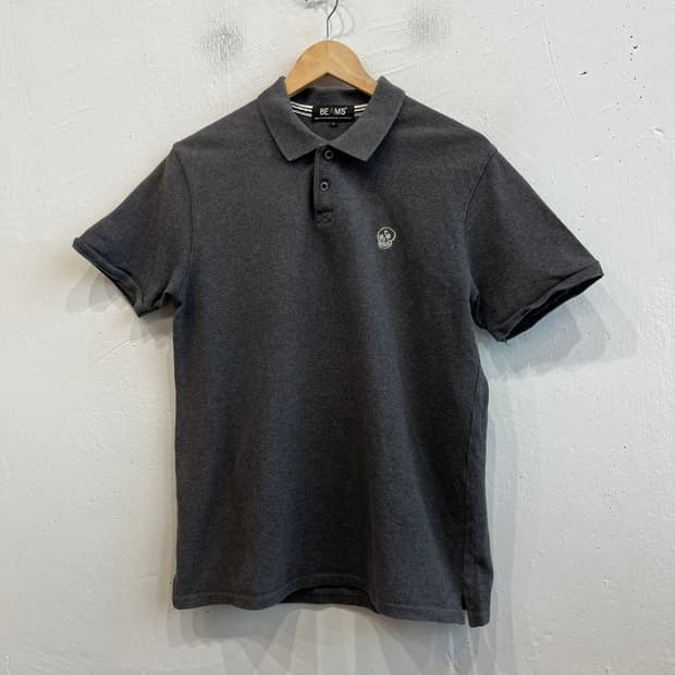 BEAMS 빔즈 스컬 로고 PK 카라티