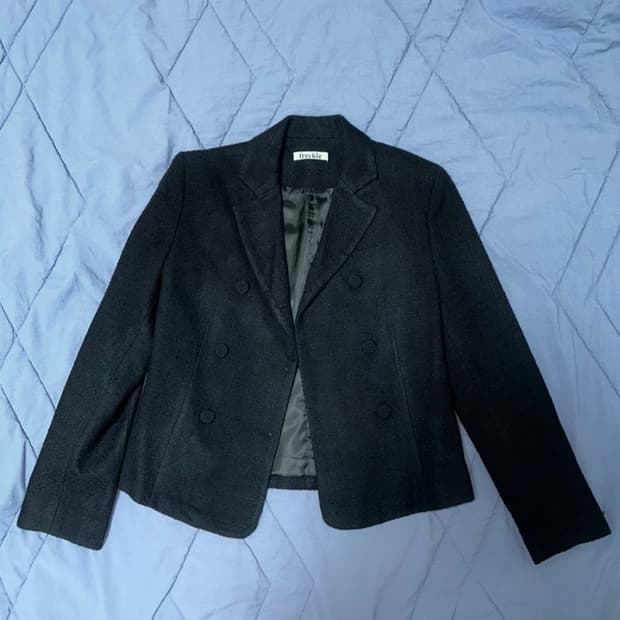 freckle 프레클 블랙 더블 버튼 자켓