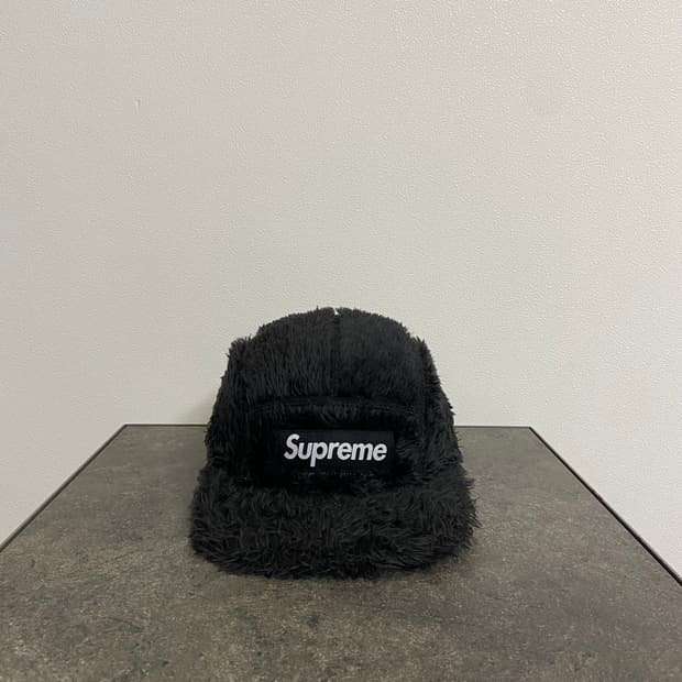 (OS) 슈프림 박스로고 캠프캡 모자 퍼지 블랙