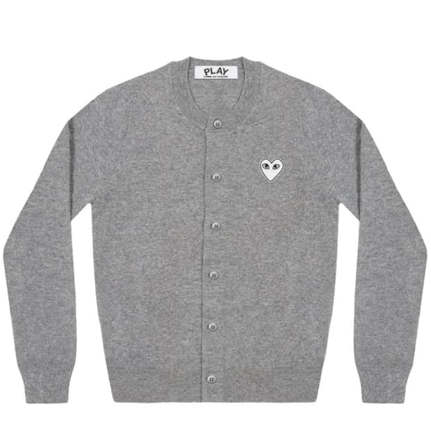 꼼데가르송 화이트 와펜 가디건