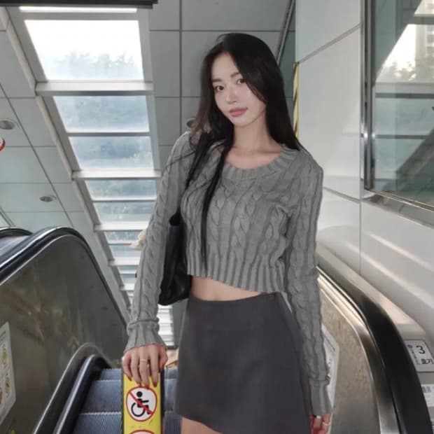 (새상품) 페일제이드 스탠다드 에이라인 스커트 챠콜 차콜 2 