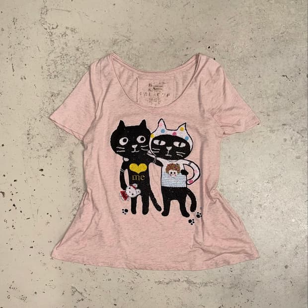 kawaii cat friends printing tee