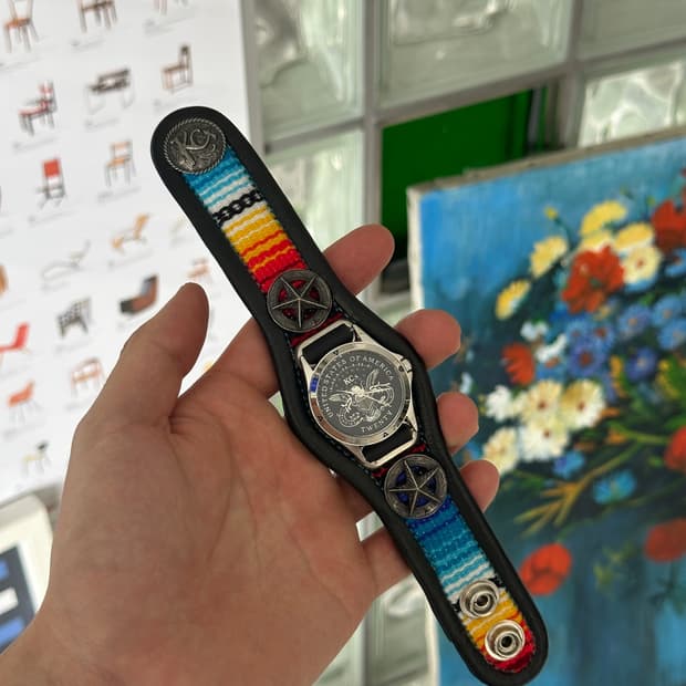 watch three concho inlay multi serape